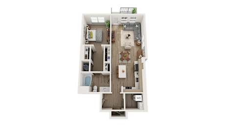 1 Bedroom, 1 Bath 877 Sq Ft - Railway Flats, Loveland, CO