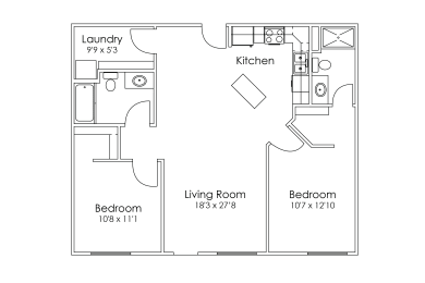 Grand Forks ND Two Bedroom Apartment