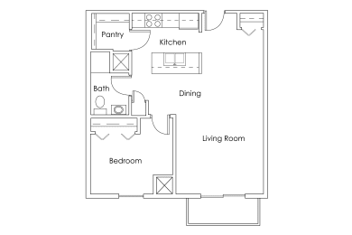 Monticello Village MN 1 Bedroom 1 Bath Apartment