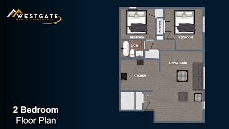 A 2 Bedroom Floor Plan for Westgate.