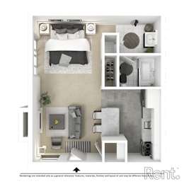 11F26A Floor Plan at Avia Lofts at Founders Road, Indianapolis, IN, 46268