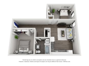 2 bed 1 bath at Brickside Heights Apartments, Millcreek, UT
