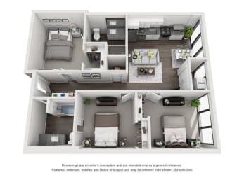 3 bed 2 bath at Brickside Heights Apartments, Utah