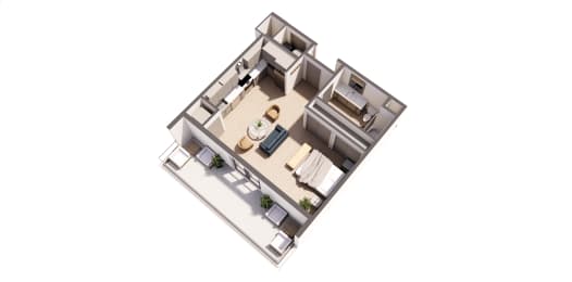 A Studio 3 floorplan  at Paperbox Lofts, Salt Lake City, UT