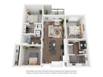 The Broadway Floor Plan at The Revival, Salt Lake City Utah