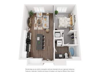 1B2 Floor Plan at The Revival, Salt Lake City, Utah