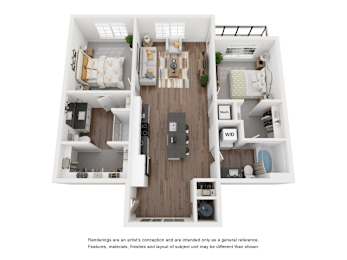 2BE Floor Plan at The Revival, Salt Lake City, Utah