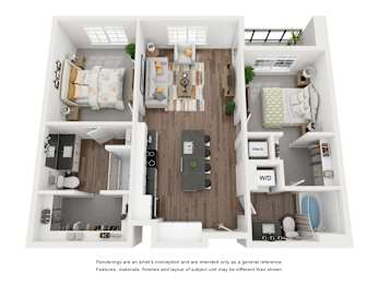 2B Floor Plan at The Revival, Salt Lake City