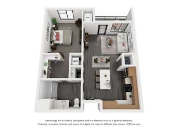 1 Bedroom 1 Bathroom at The Flats at Riverwoods, Provo, UT