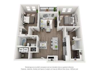 2 bed 2 bath The Main