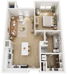1 bed 1 bath Floorplan at The Vue At Desert Color Apartments, St. George 84790
