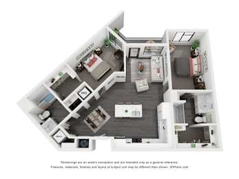 2 Bedroom 2 Bathroom at The Flats at Riverwoods, Provo, 84604