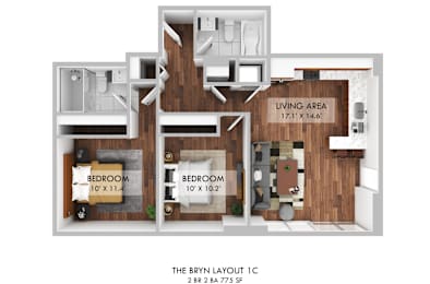 2 bed 2 bath A at The Bryn - 5600 N Sheridan Rd Apartments, Chicago, IL, 60660