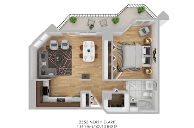 2555 North Clark Layout 2 Floor Plan
