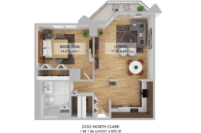 2555 North Clark Layout 4 Floor Plan
