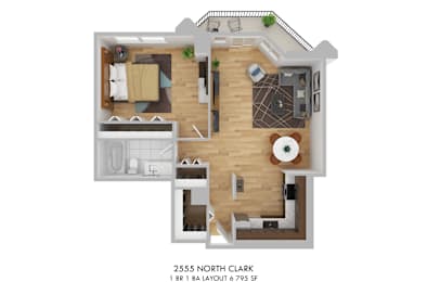 2555 North Clark Layout 6 Floor Plan