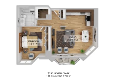 2555 North Clark Layout 9 Floor Plan
