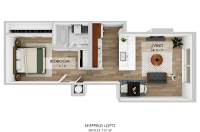 Sheffield Lofts Simplex Floor Plan