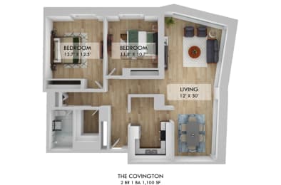 The Covington Two Bedroom Floor Plan