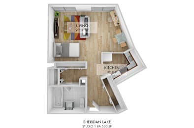 Sheridan Lake Studio Floor Plan