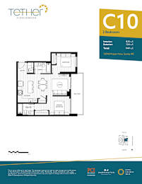  Floor Plan 2 Bedrooms - C10