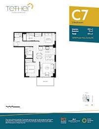  Floor Plan 2 Bedrooms - C7