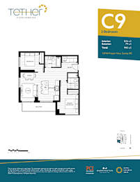  Floor Plan 2 Bedrooms - C9