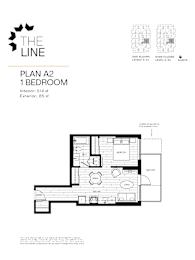 A floor plan for a one bedroom apartment is shown.