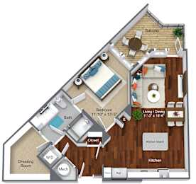 Elywn Floorplan at Canvas Valley Forge, King of Prussia, Pennsylvania