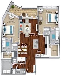 Skippack Floorplan at Canvas Valley Forge, King of Prussia, Pennsylvania