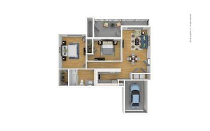2 bed 2 bath A at Sunstone Village Apartments, Denton, 76208