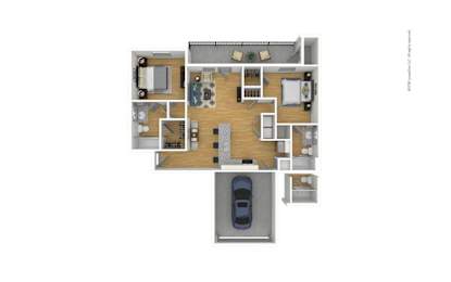 2 bed 2 bath C at Sunstone Village Apartments, Denton, TX