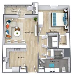 1 bed 1 bath B at Atlas Point at Prestonwood Apartments , Texas, 75010