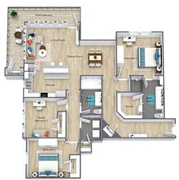 3 bed 2 bath at Atlas Point at Prestonwood Apartments , Carrollton, Texas