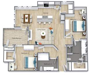 2 bed 2 bath D at Atlas Point at Prestonwood Apartments , Carrollton