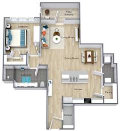 1 bed 1 bath G at Atlas Point at Prestonwood Apartments , Carrollton, 75010
