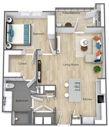 1 bed 1 bath H at Atlas Point at Prestonwood Apartments , Carrollton, TX, 75010