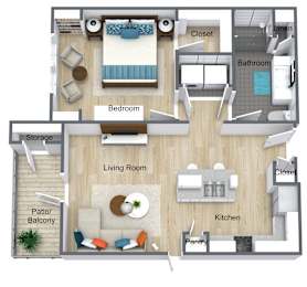 2 bed 2 bath G at Atlas Point at Prestonwood Apartments , Texas, 75010