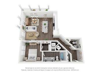 1 bed 1 bath B at Atwater at Nocatee Apartments, Toledo, FL