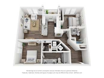 2 bed 2 bath at Atwater at Nocatee Apartments, Florida, 32081