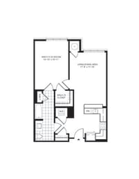 A2 Floor Plan at The Sheffield Englewood, Englewood, NJ