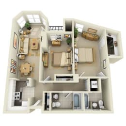 2 BRE Floor Plan at Prospect Place, New Jersey, 07601
