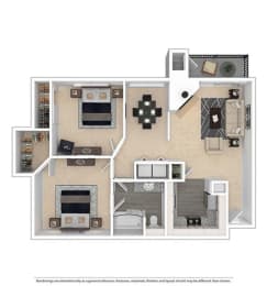 2x1 906 sqft at Franciscan of Arlington, Texas