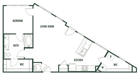 Longleaf Floorplan with 920 Sq. Ft. at Arcadia Decatur, Decatur, GA