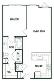 Bluejack Floorplan with 788 Sq. Ft. at Arcadia Decatur, Decatur, GA