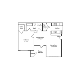 1 Bd 1 Ba Mariner SQFT 794- Mansfield  at The Atlantic Mansfield, Mansfield, 76063