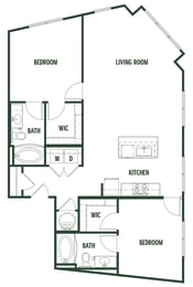 Silverbell Floorplan with 1,179 Sq. Ft. at Arcadia Decatur, Decatur, GA