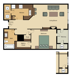 1 bed 1 bath Piedmont with 849sq. ft. at The Atlantic Buckhead, Atlanta, GA