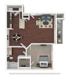 Antigua 1 Bed | 1 Bath | 848 sq ft Palms of Boca Del Mar  at Palms of Boca Del Mar, Boca Raton, Florida