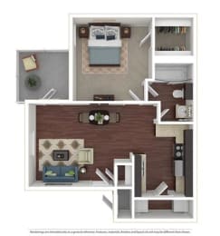 Martinique 1 Bed | 1 Bath | 692 sq ft Palms of Boca Del Mar  at Palms of Boca Del Mar, Florida, 33433